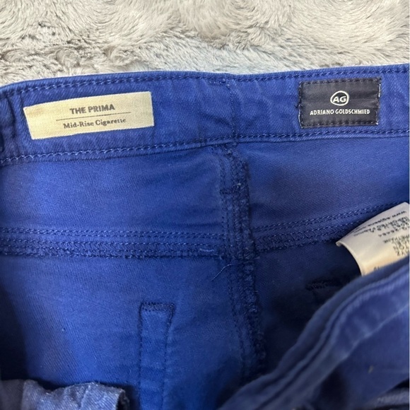 AG Adriano Goldschmied 26R The Prima Mid Rise Cigarette Jeans Cobalt Bright Blue - Picture 4 of 11